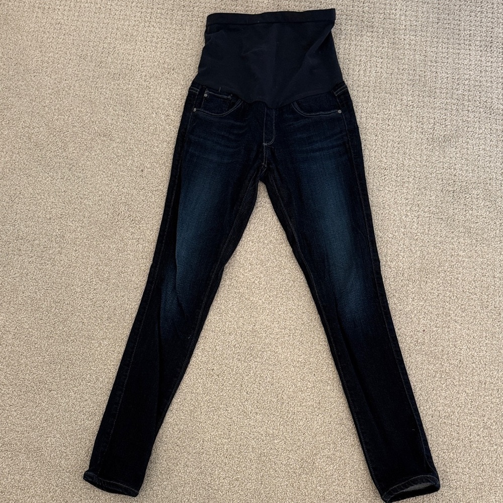 Women's dark wash skinny Maternity Jeans